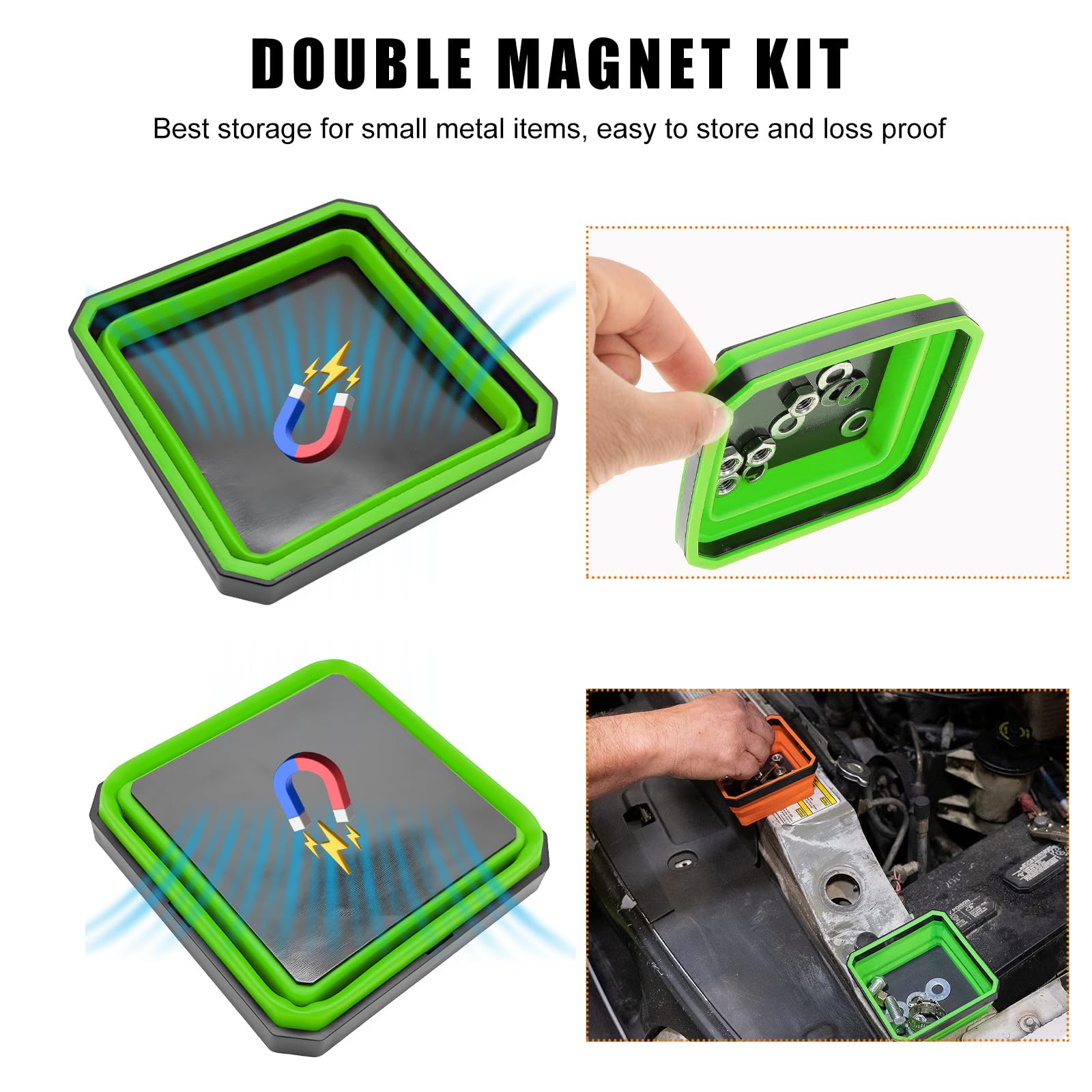 Part Rework Magnet Magnetic Tray Organizer Collapsible Magnetic Parts Tray Set, Foldable ...