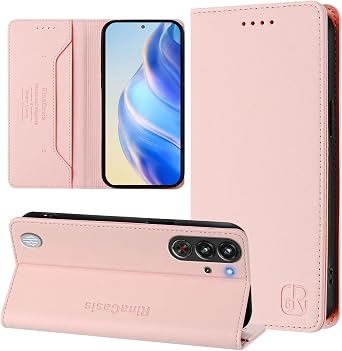 Compatible with Nubia Red Magic 10 Pro 5G Magnetic Closure Wallet case Cover,Compatible with Nubia Red Magic 10 Pro Plus 5G Flip Kickstand Case Pink