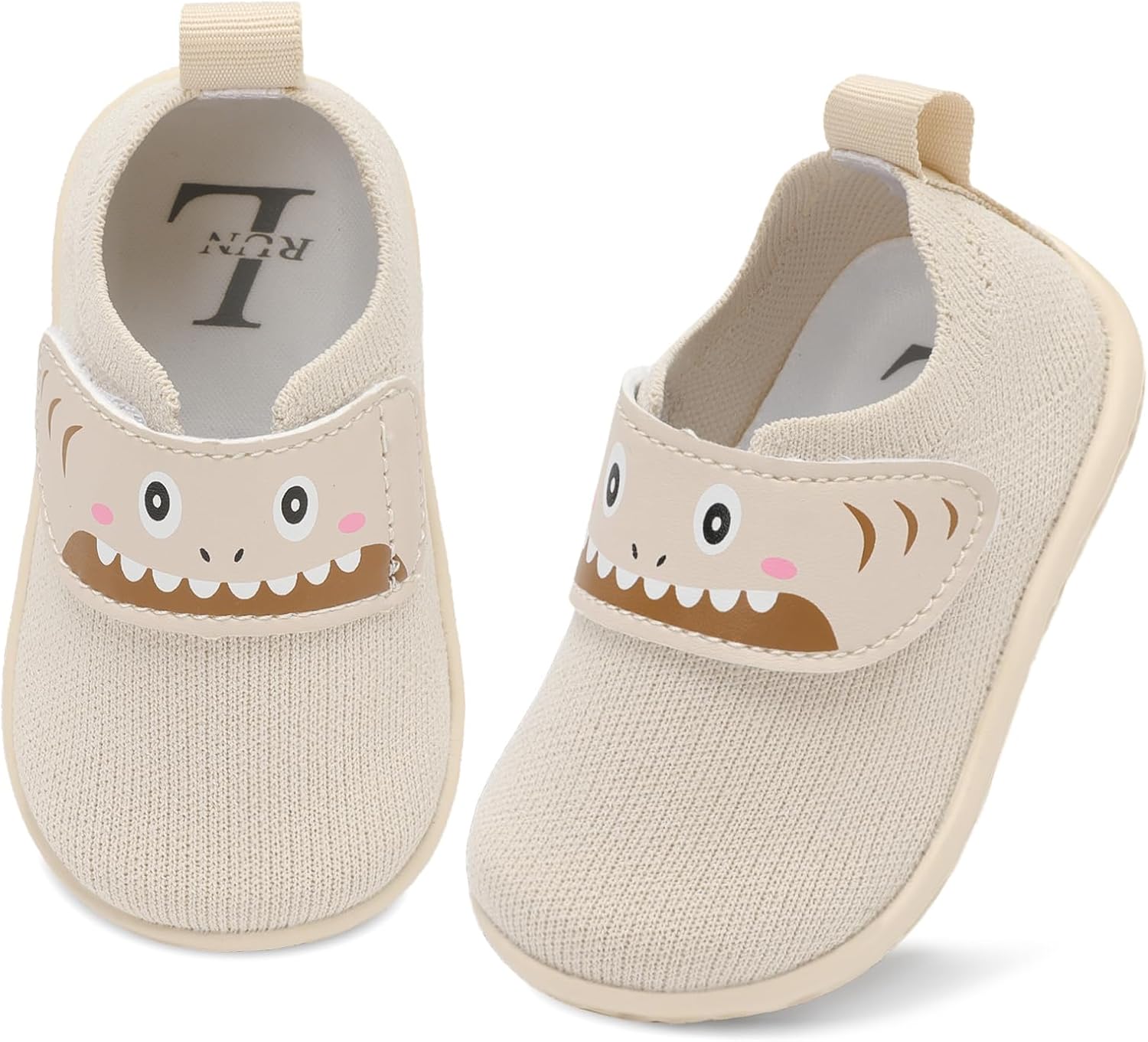 L-RUN Baby Shoes Boys Girls First Walking Shoes Infant Sneakers Toddler Crib Shoes Lightweight Breathable Non-Slip Soles