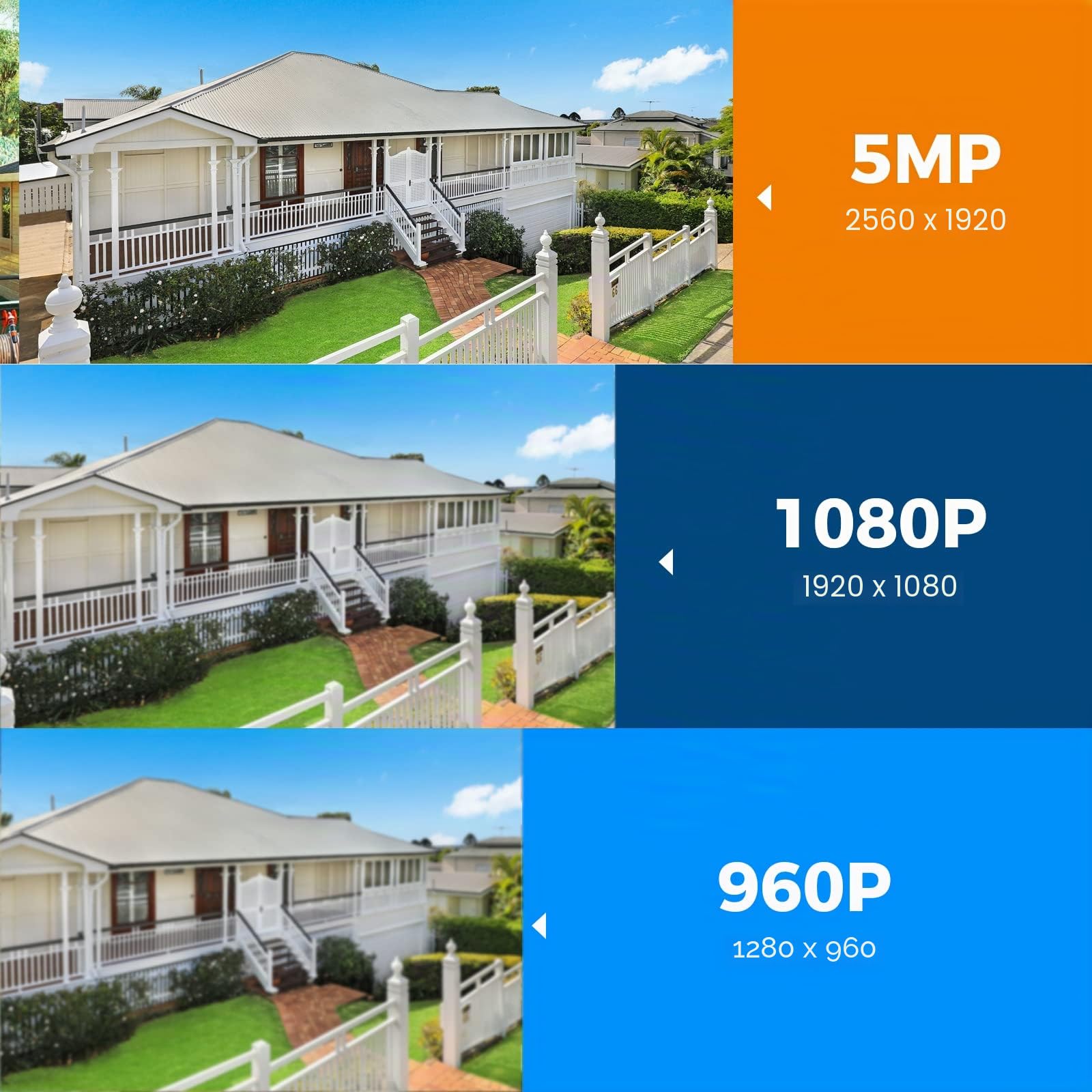 【5MP+Vision Nocturne en Couleur】 Kit Caméra de Surveillance WiFi Extérieure, Hiseeu 5MP 10CH 1To HDD NVR Kit Vidéo Surveillance WiFi avec 4X5MP IP Caméra, Détection de Mouvement, APP/PC à Distance