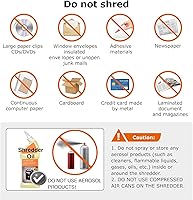 Vista 9 de Bonsaii Trituradora de papel, trituradora de corte transversal de 8 hojas con contenedor de 4.2 galones, tarjeta de crédito, correo, grapa/clip