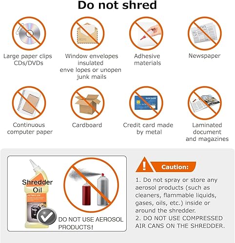 Miniatura 9 de Bonsaii Trituradora de papel, trituradora de corte transversal de 8 hojas con contenedor de 4.2 galones, tarjeta de crédito, correo, grapaclip,