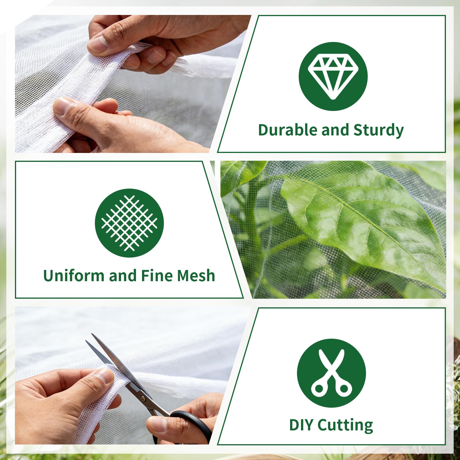 Filet Anti-Insectes 1.2 x 3m Maille Fine Protection Plantes Potager