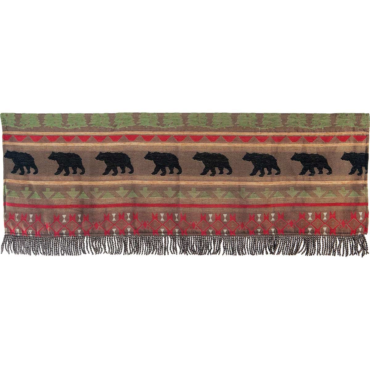 BLACK FOREST DECOR Timberline Bears Valance, Polyester, Decorative Accent, 54" W x 18" H