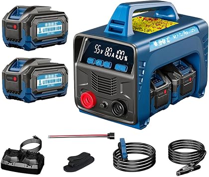 Cordless Welding Machine,MMA ARC 160A Battery Powered Welder Machine with LED Display,Portable Spot Welder,Digital IGBT Inverter Stick Welder, Hot Start Portable Stick/Flux Core Welder4 Battery