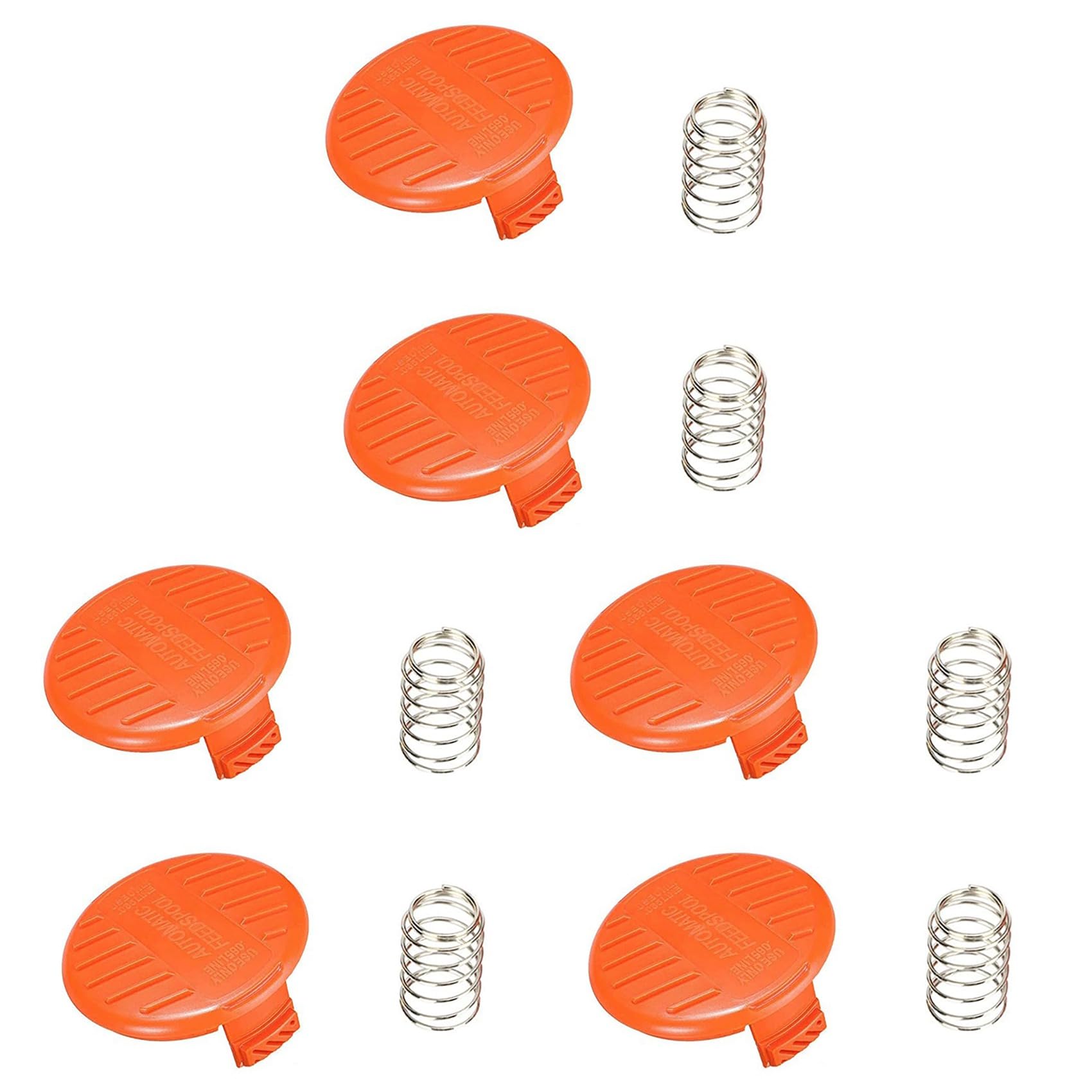 Jnchdghwa Orange 6X Weed Bump Cap Replacement Rc-100-P Spool Cap Covers And Spring For Afs Trimmer