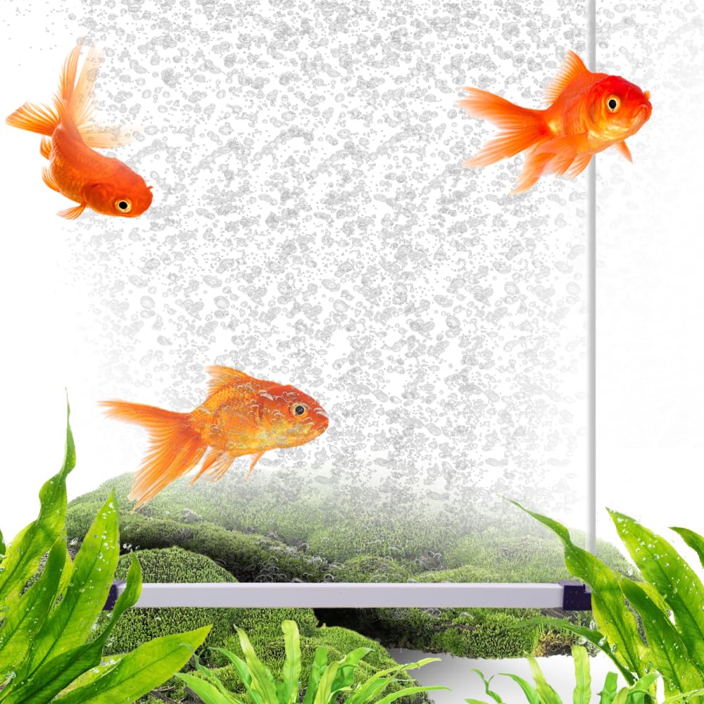 MiOYOOW Aquarium Bubbler Strip, Wall Air Stone Kit Quiet Fish Tank Oxygen Diffuser for Freshwater Saltwater Decorations