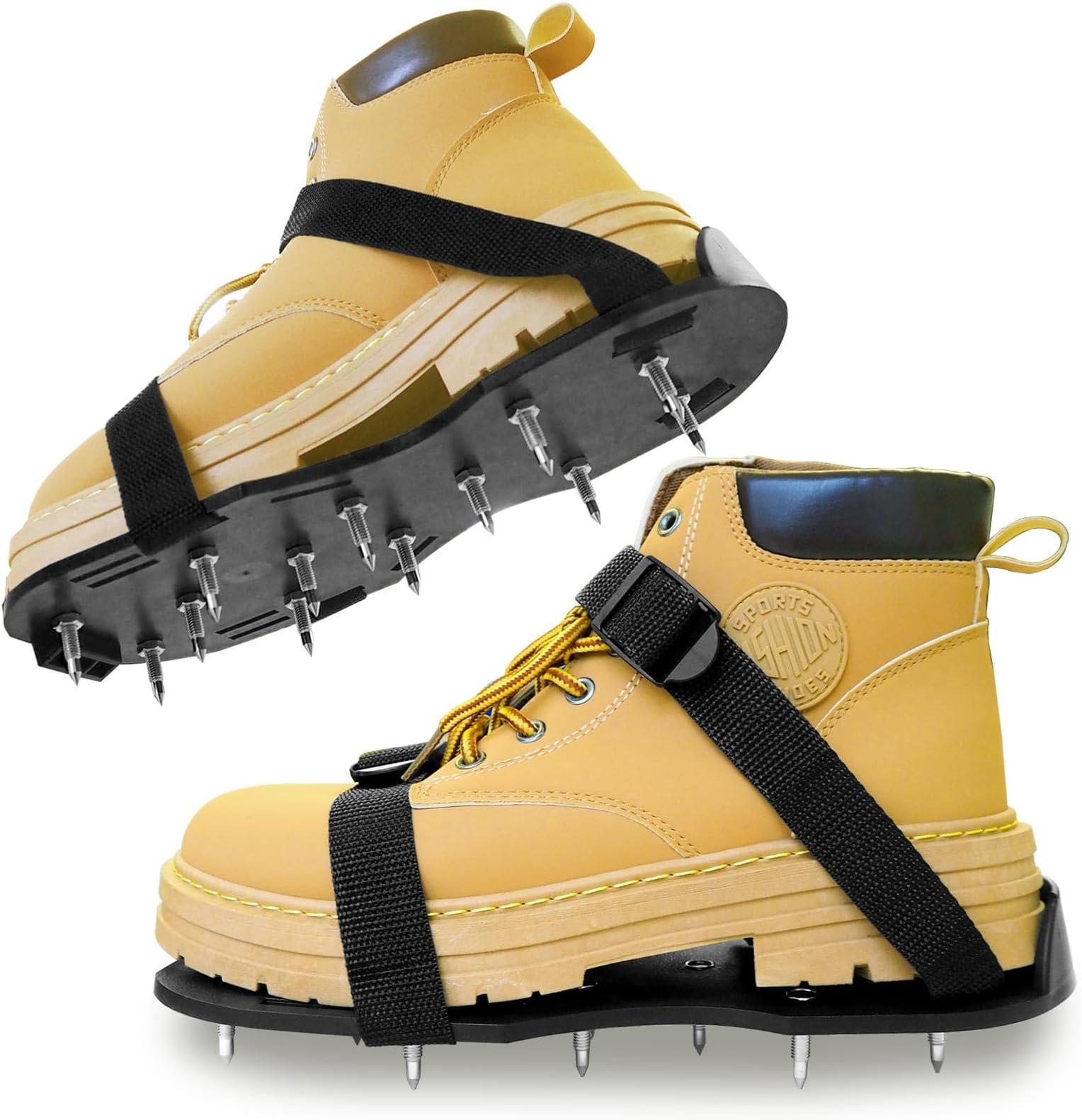 Epoxy Shoes, Gunite Spikes Shoes, Spike Shoes for Epoxy Flooring, with 1" Short Spikes Perfect for Epoxy Floor, Overlays, Epoxy Floor Kit, Garage Floor Epoxy Kit, Epoxy Garage Floor Coating Kit