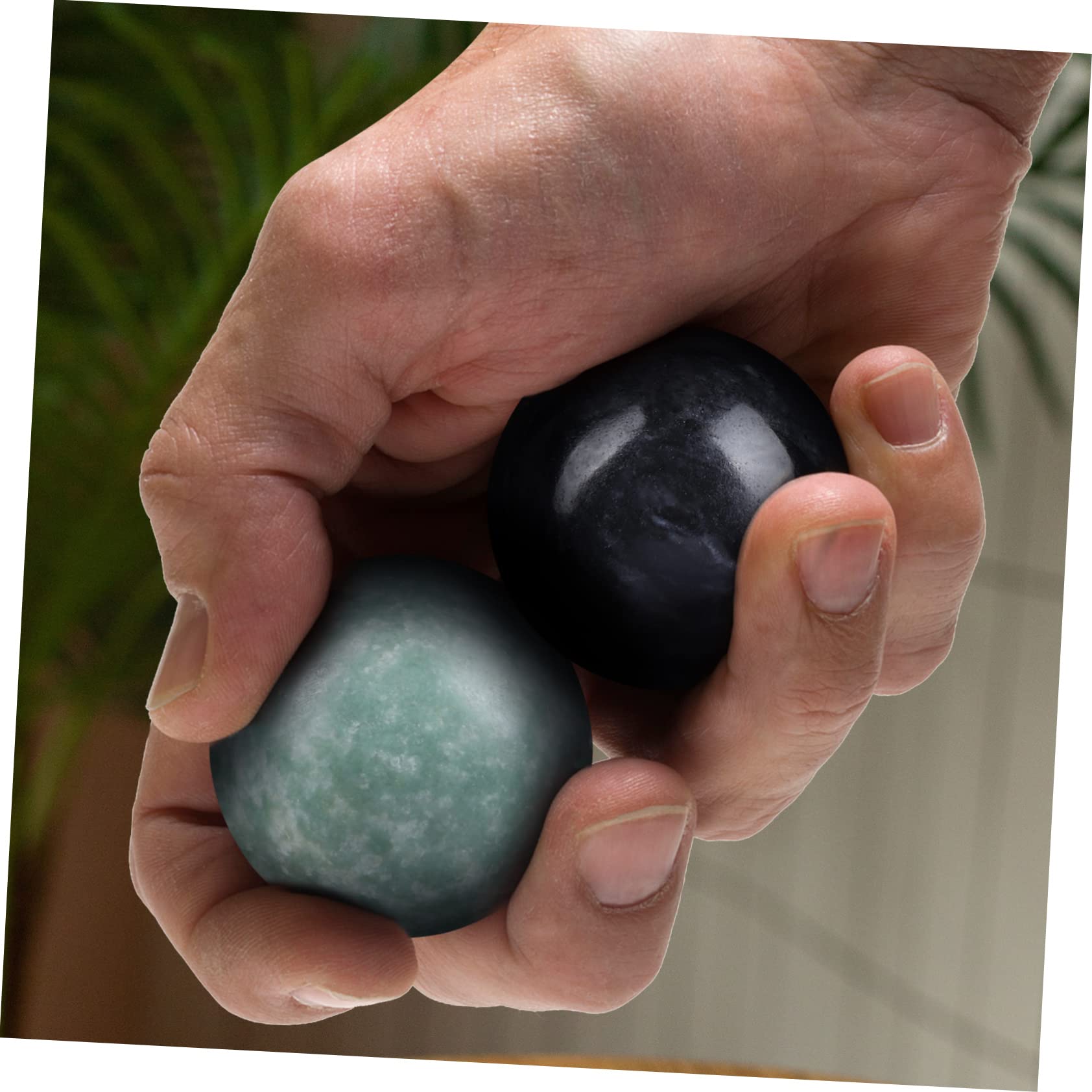 Bolas de Mármol Redondas 2 Juegos para Masaje de Manos