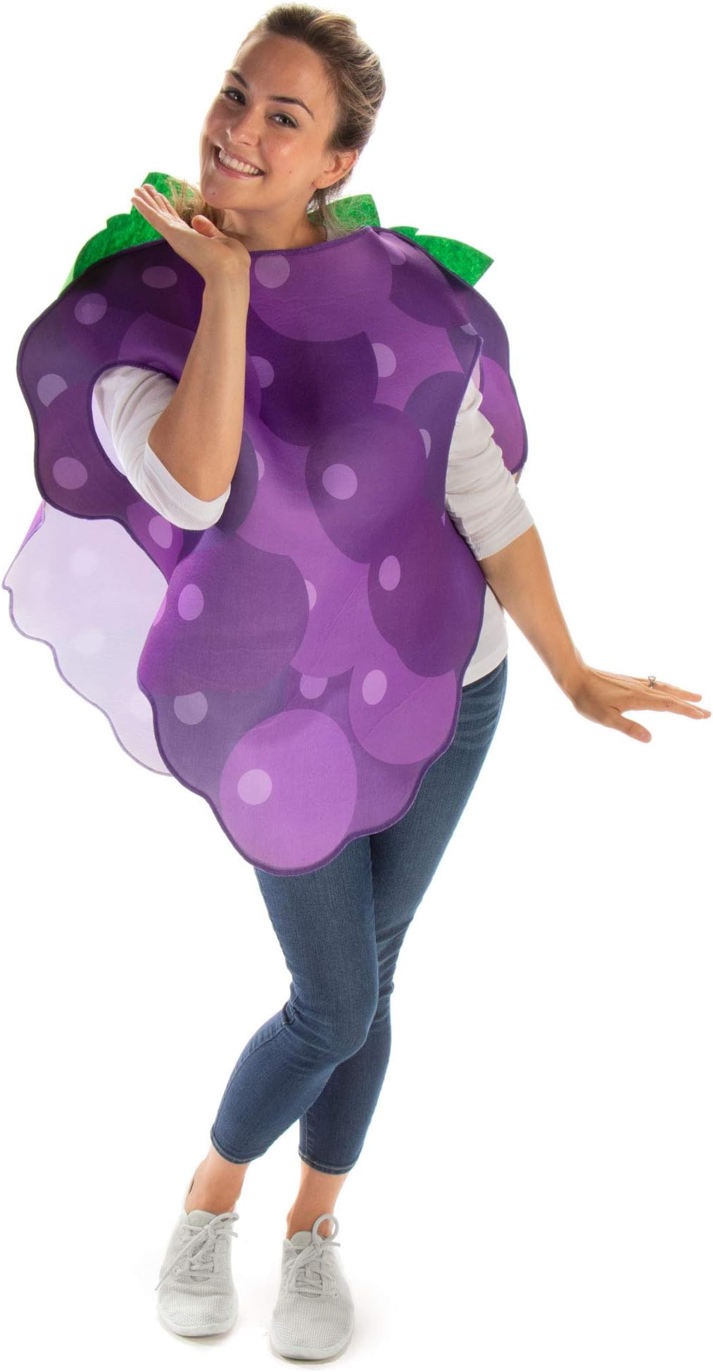 Perky Purple Grapes Halloween Costume – Funny Food Adult Outfit for Men & Women