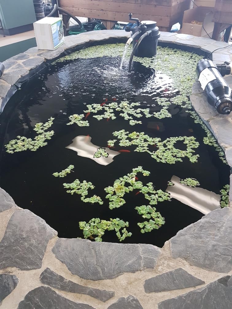 Deluxe Water Garden Pond Liner, 14MIL Liner 14'7" x 24'6 (4.5m x 7.5m), Flexible Backyard Liners for Fish Ponds, Water Features, Fountains, Waterfall Lining, Water Gardens, Great Value & Durable