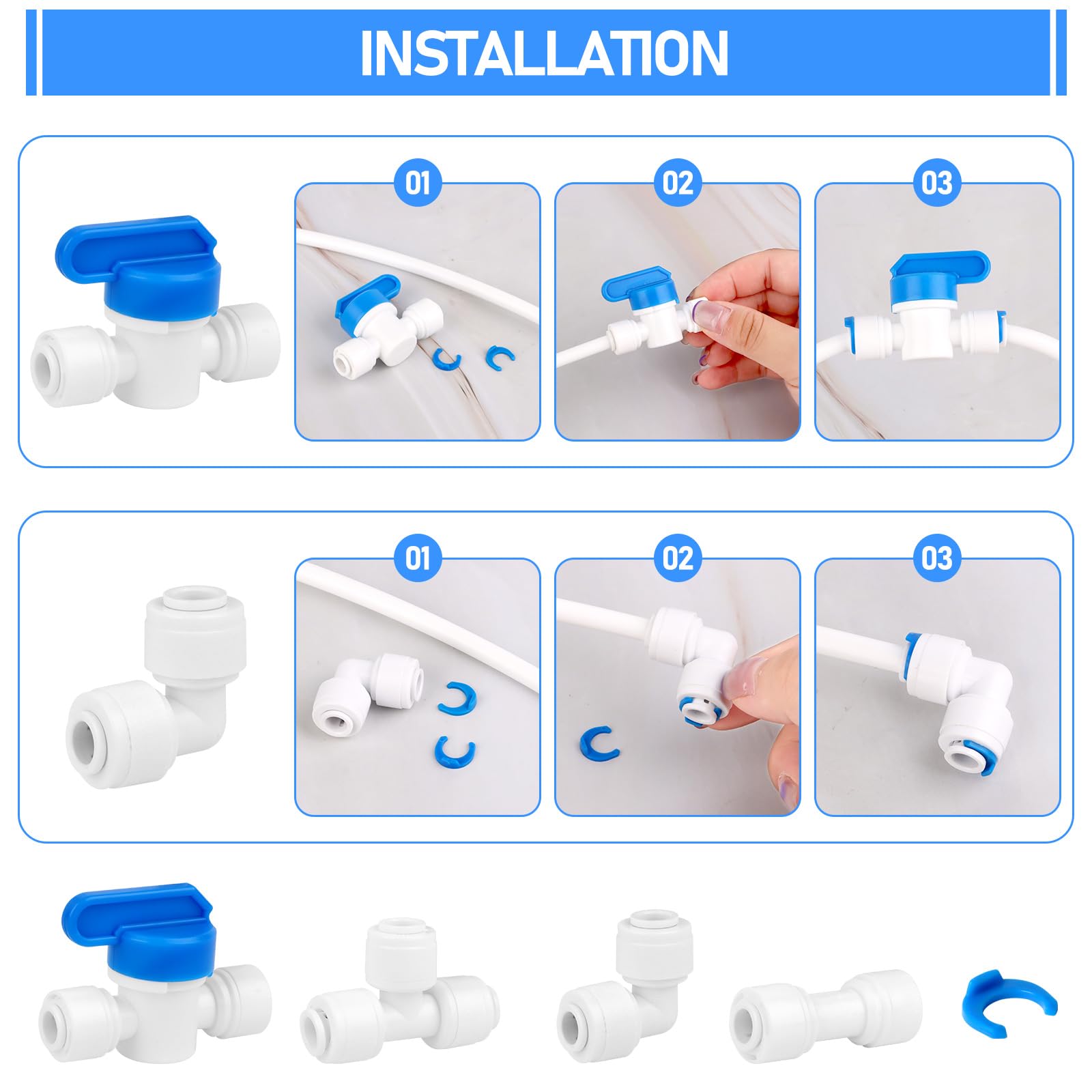 Tubo LLDPE 1/4 Pollice Blu 10 Metri Per Acqua - Per Frigorifero, Osmosi Inversa, Acquario E Filtri