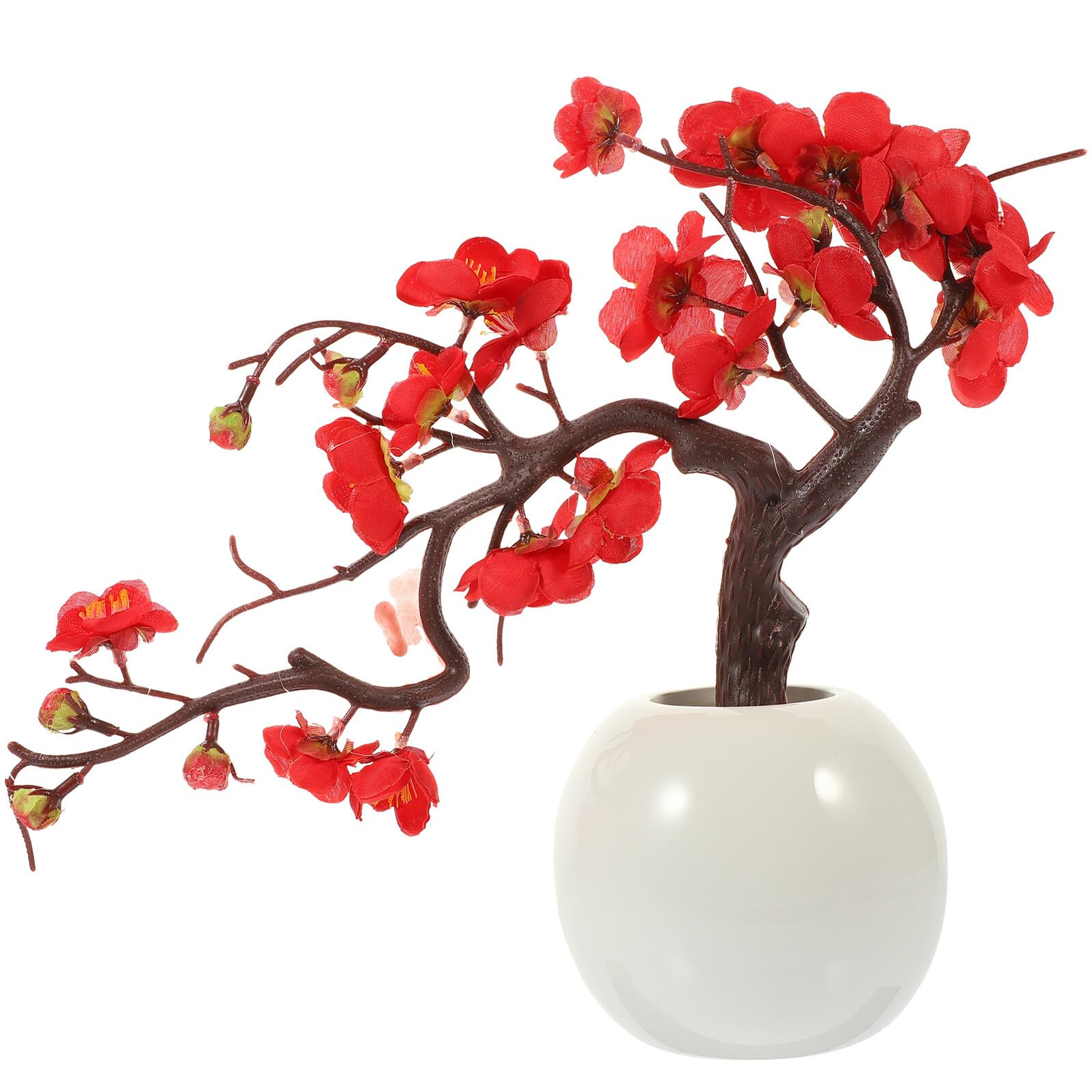 Bonsaï artificiel chèvrefeuille d'hiver plante rouge pour maison