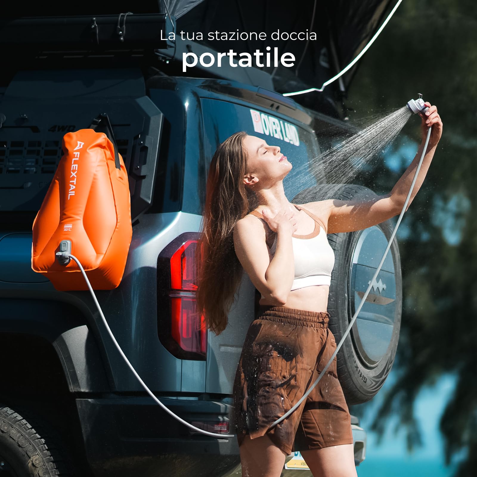 FLEXTAILGEAR Borsa Tiny Shower, Facile da trasportare, Perfetta per l'uso all'aperto.
