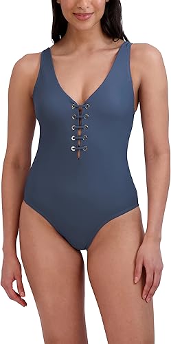 BCBGMAXAZRIA Maillot de Bain Une pièce à Lacets pour Femme - Effet Gainant - Séc
