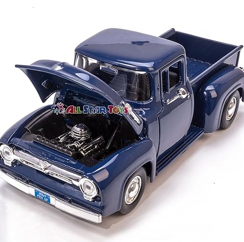 Miniatura 4 de 1956Ford F-100Pickup Azul 1 24Diecast modelo de coche