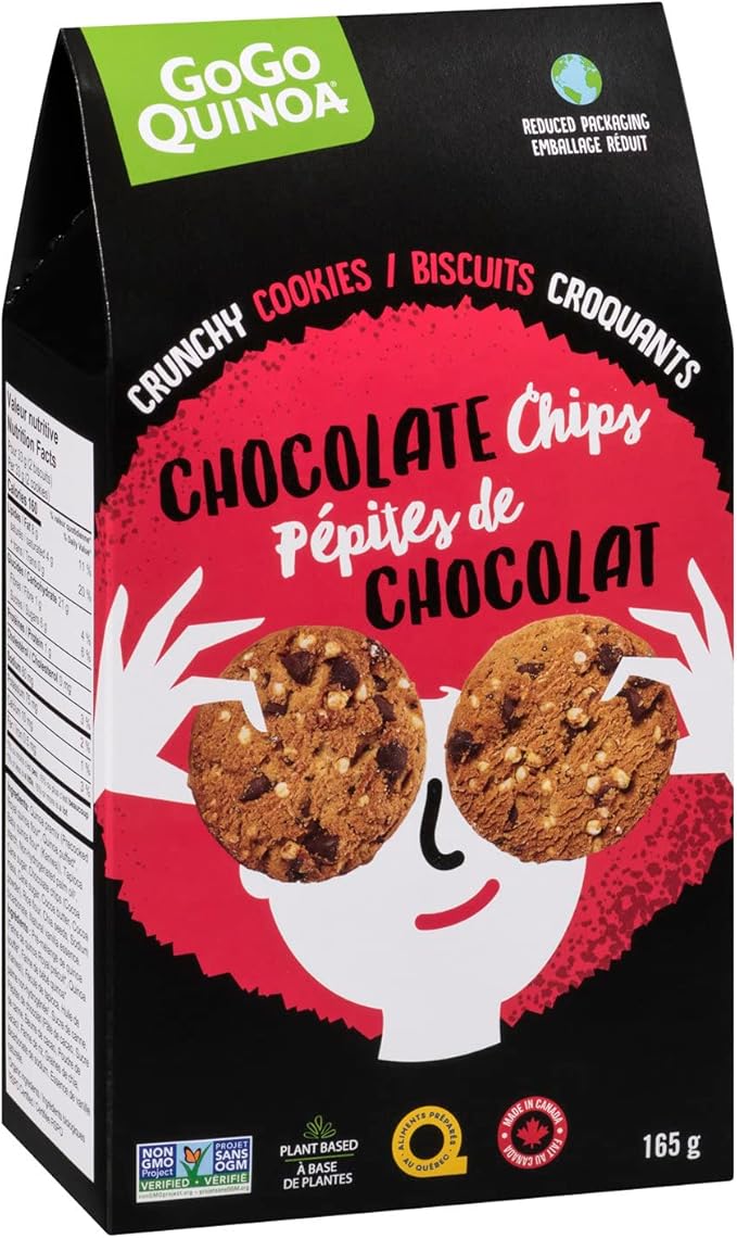 Gogo Quinoa Chocolate chip cookies 165g (Pack of 1) Amazon.ca
