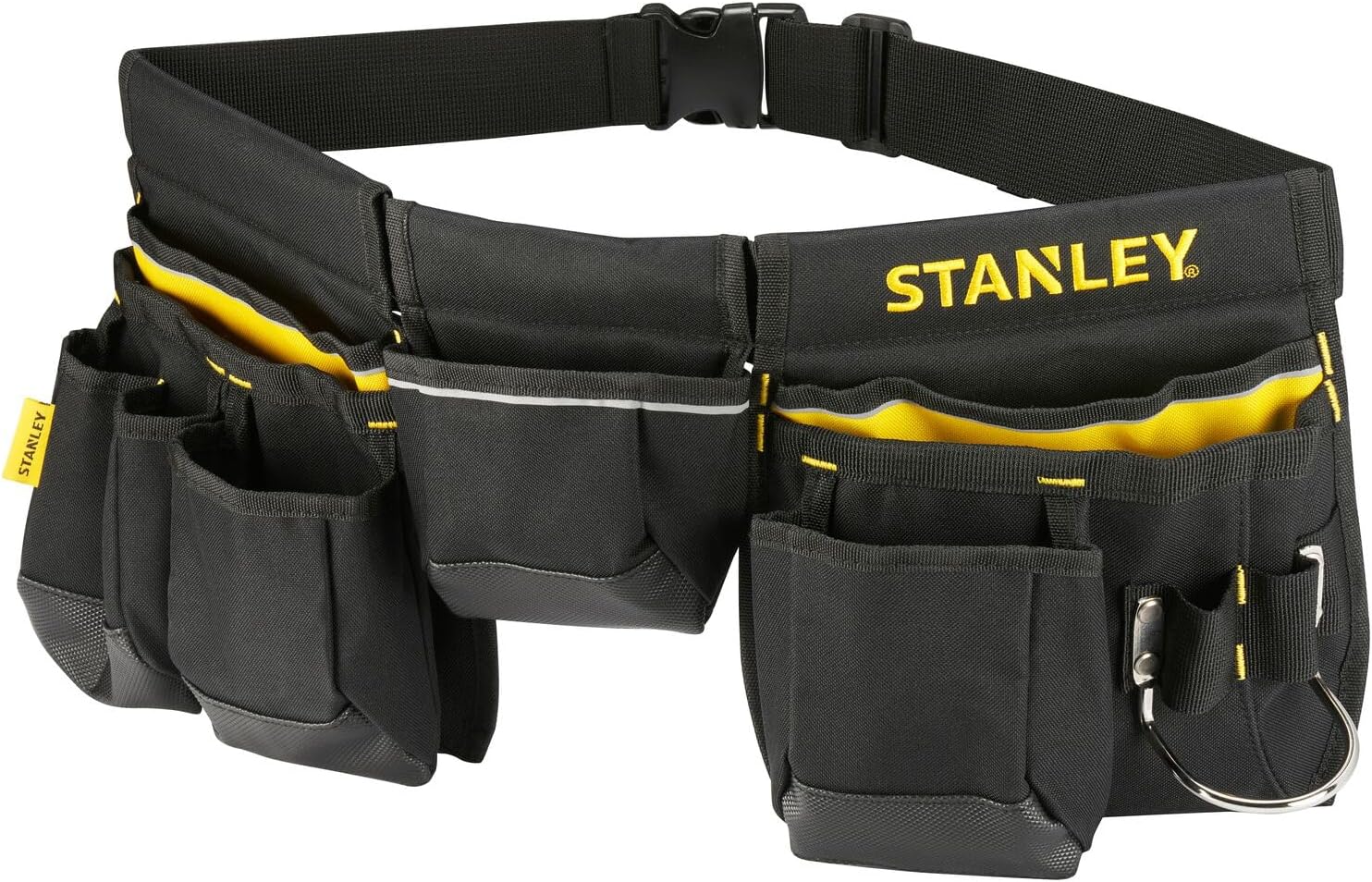 STANLEY Adjustable Belt Bag (60 x 0.8 x 25.5 cm, 600 Denier Nylon, with Nail Pockets, Tape Measure Bag, Hammer Holder, Other Mounting Options) 1-96-178