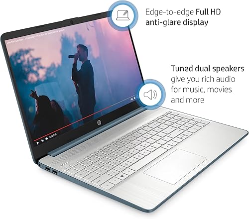 Miniatura 2 de HP Pavilion Laptop FHD de 15.6 pulgadas, AMD Ryzen 5 5500U (Beats i7-11370H), delgada y portátil, pantalla micro borde y antirreflejo, batería de