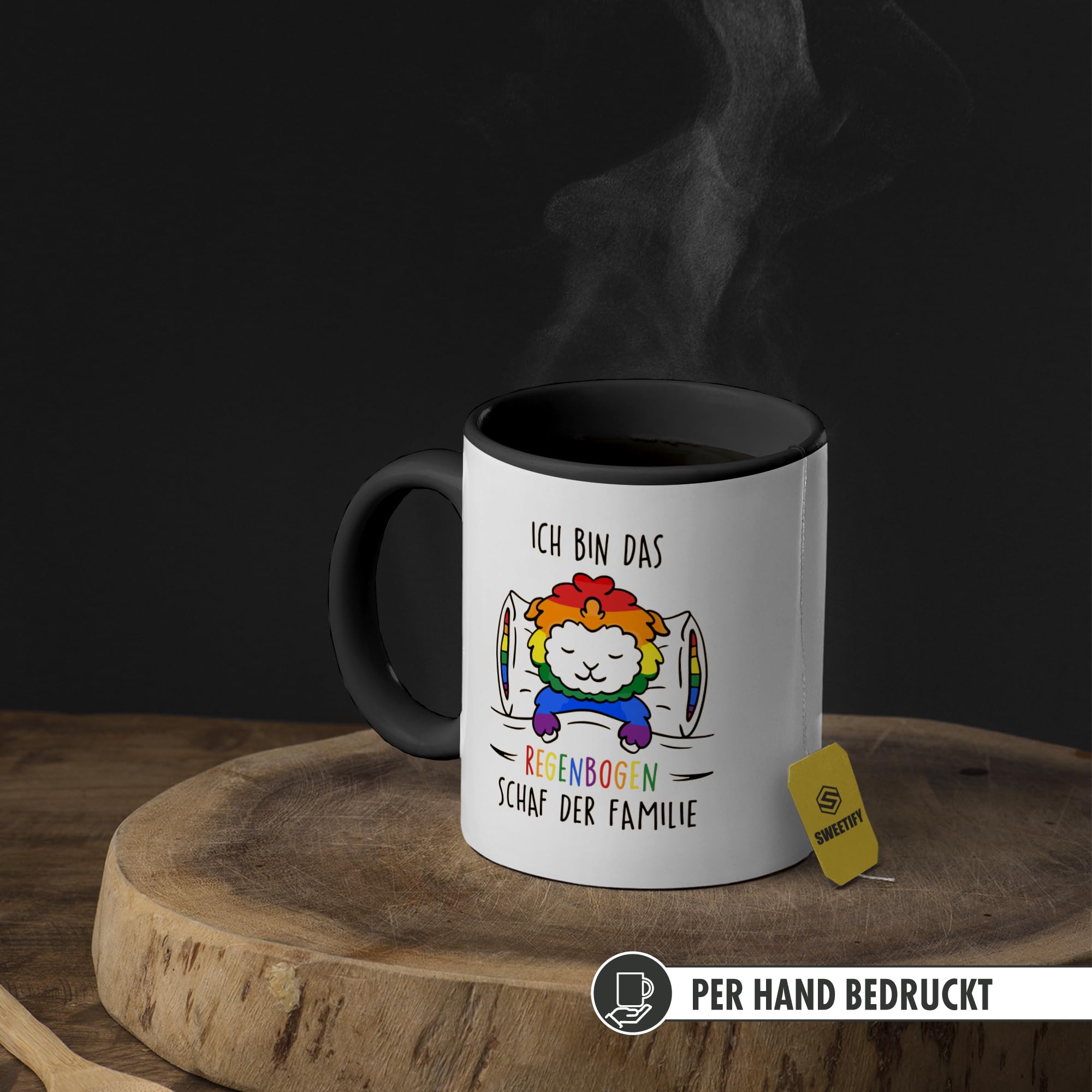 LGBT Tasse „Ich Bin Das Regenbogen Schaf“ – Witzig, Beidseitig Bedruckt & Spülmaschinenfest