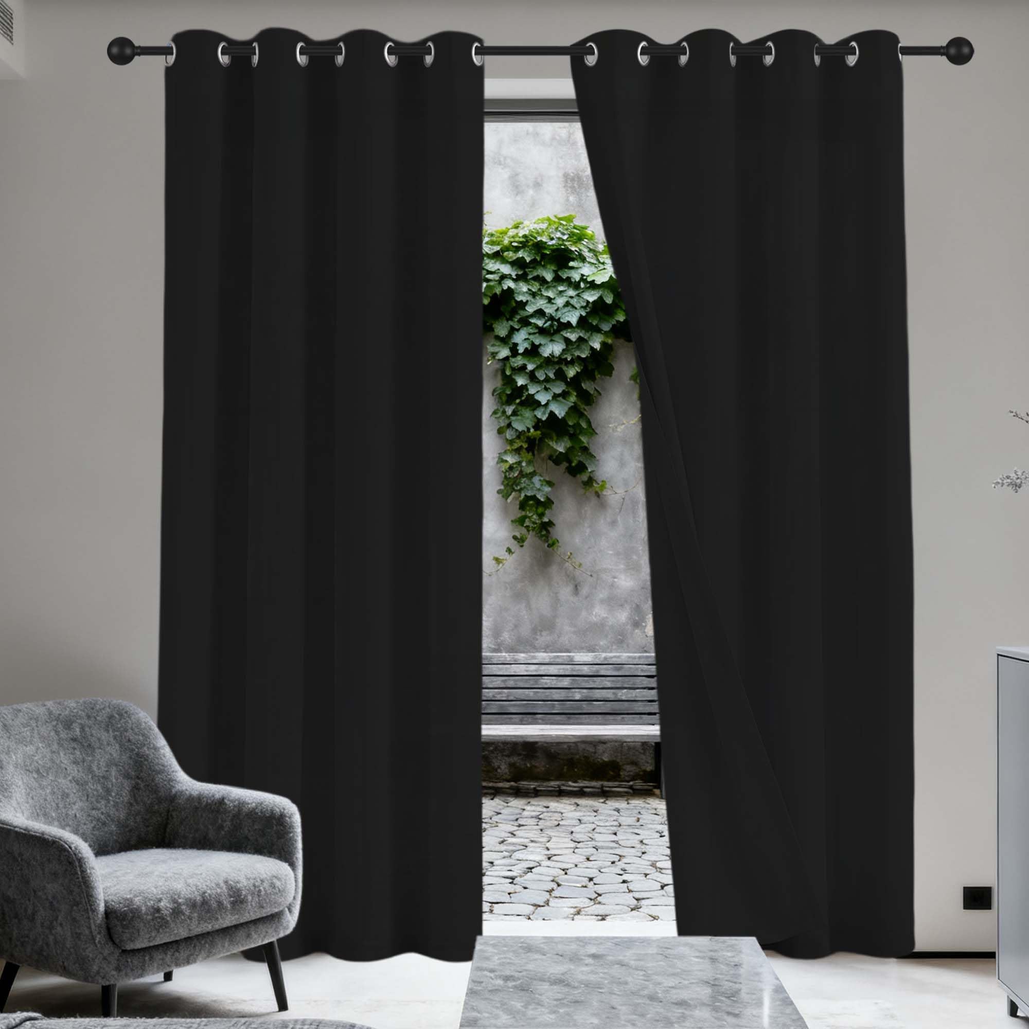 Rideau occultant thermique pour chambre et salon créez un cocon moderne de 142x158 cm