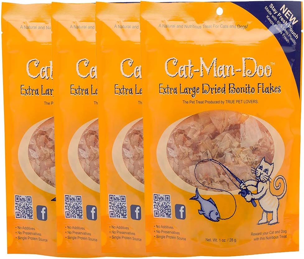Cat-Man-Doo Bonito Flakes 1 Oz Bag- Pack of 4