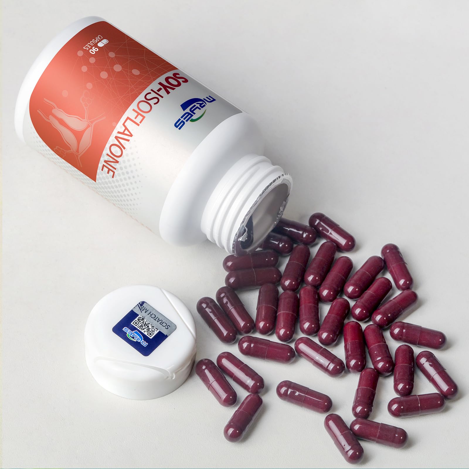 Soy isoflavone 100 mg with Agnus castus, Grape Seed, Vitamin B6,90 Capsules — Amazon image 3
