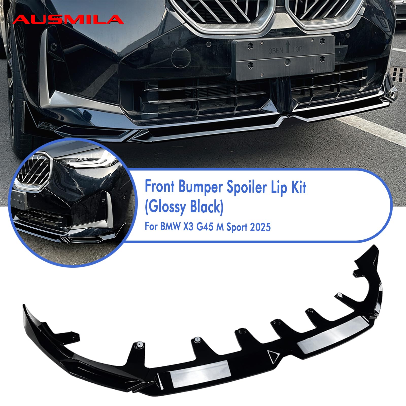 Amazon | BMW X3 G45 2025+ フロントバンパー下部スポイラーリップ