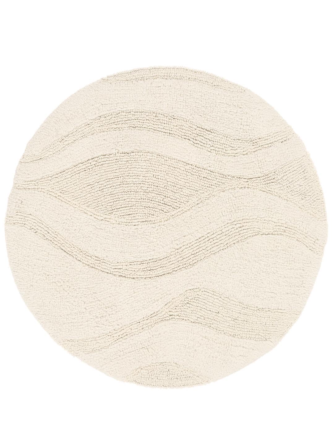 Tapis de bain lavable en machine RugVista Breeze blanc moderne poil ras