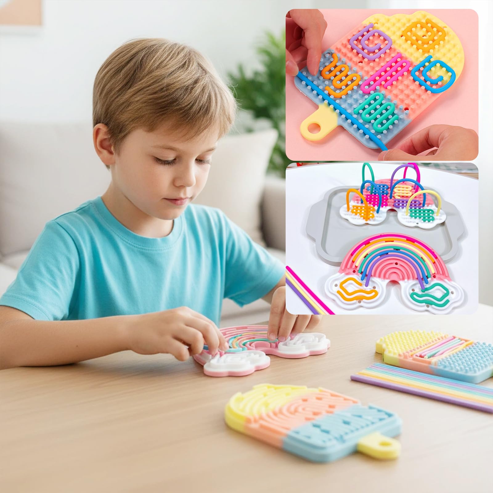 Tablero Sensorial De Doble Cara Con 24 Cordones – Juguete Para Autismo, TDAH Y Alivio Del Estrés