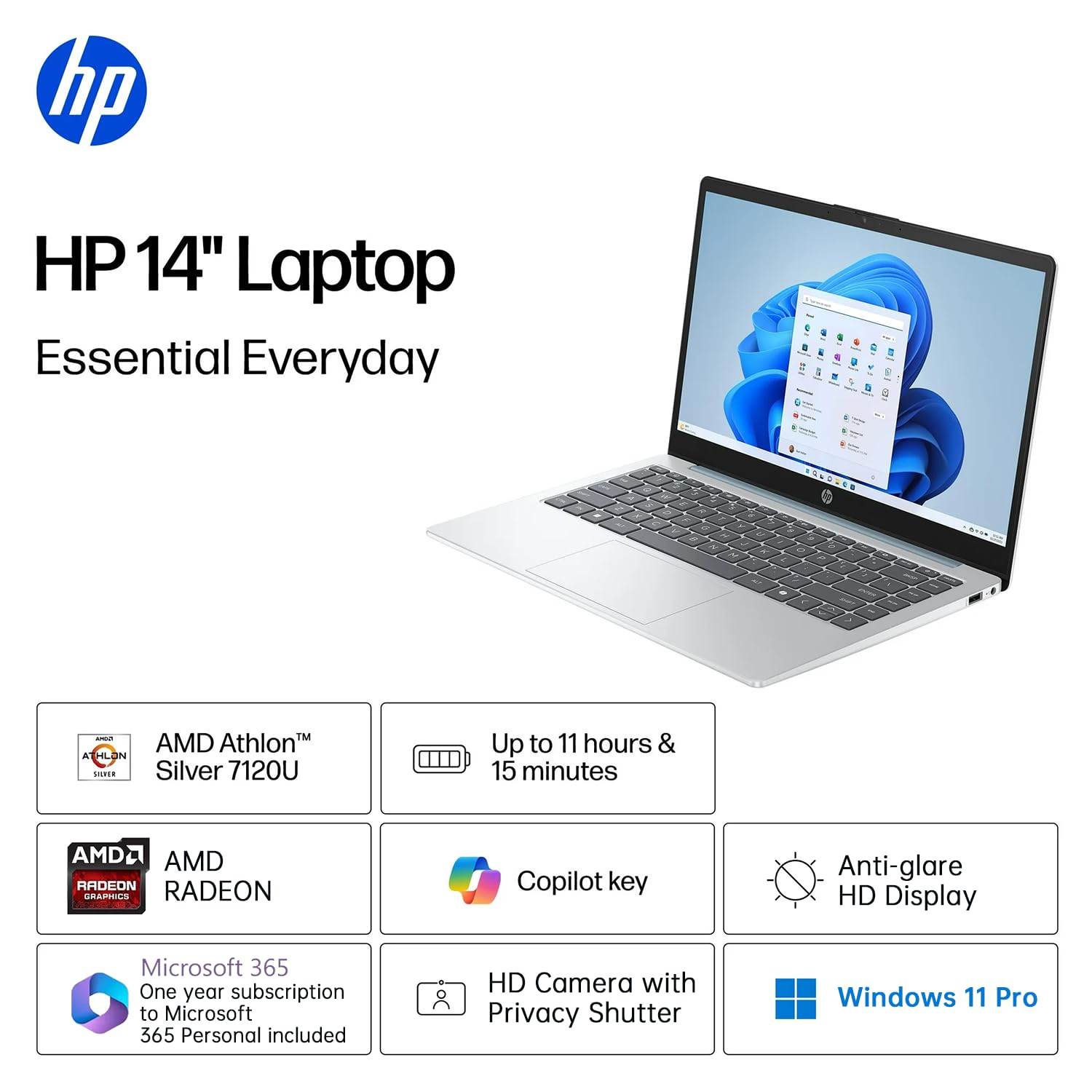 HP ノートパソコン Athlon Silver 7120U 128GB 4GB Amazon.com: HP 14