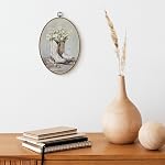 SOYANGNEK Western Cowgirl Vintage Oval Framed Wall Art 8.5x11.5in | White Preppy Rustic Farmhouse Canvas Decor, Vintage Wall Print for Bedroom, Living Room Home