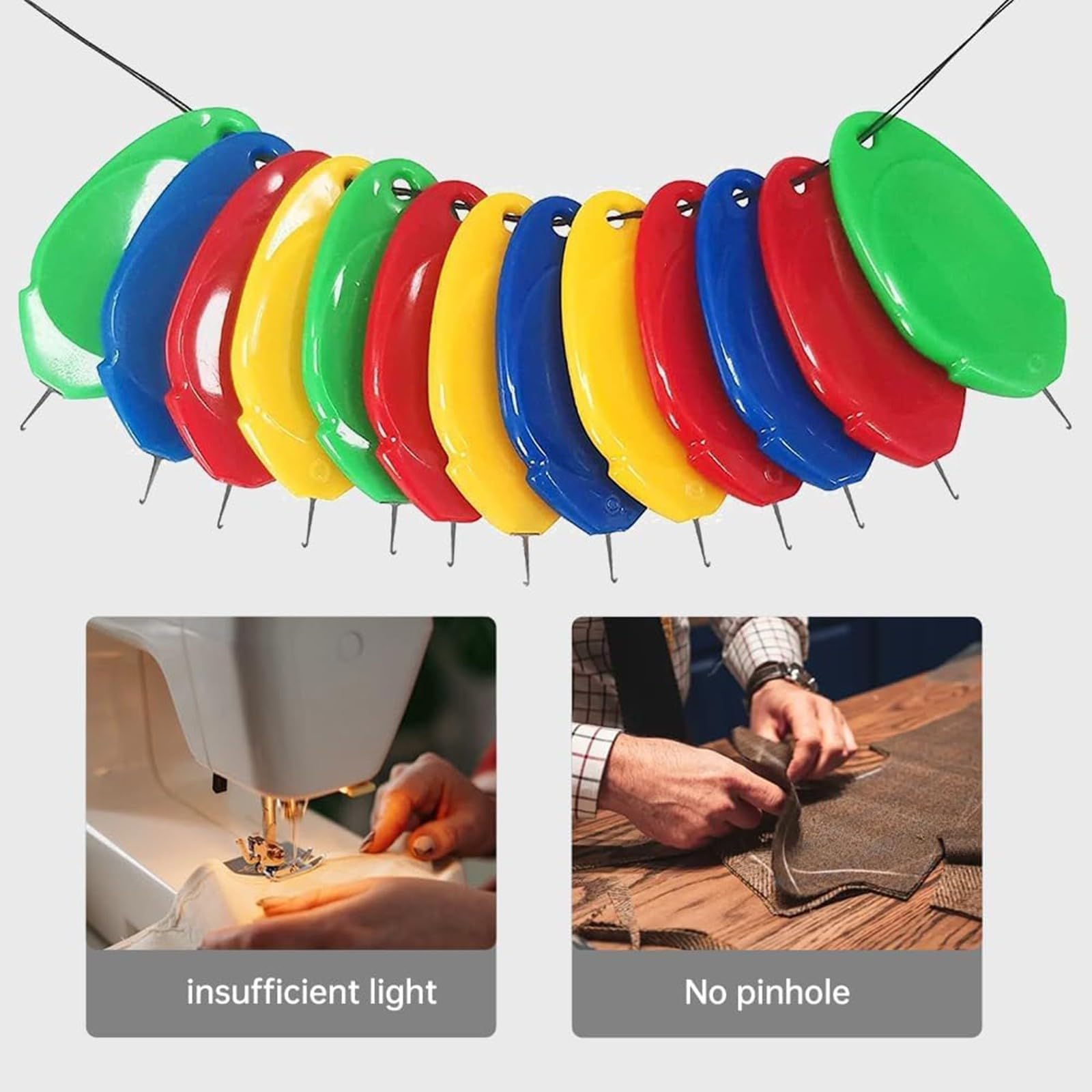 3-in-1 Nadeleinfädler Set – Handnähen Tool Mit Nahttrenner, 3 Farben, Praktisches 12,5 Cm Nähwerkzeug