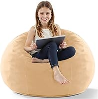 Vista 60 de HABUTWAY Silla Puf de 3 Pies de Terciopelo Lujoso de Piel Ultra Suave con Espuma Viscoelástica de Alto Rebote, Sillas Puf para Adultos, Sofá