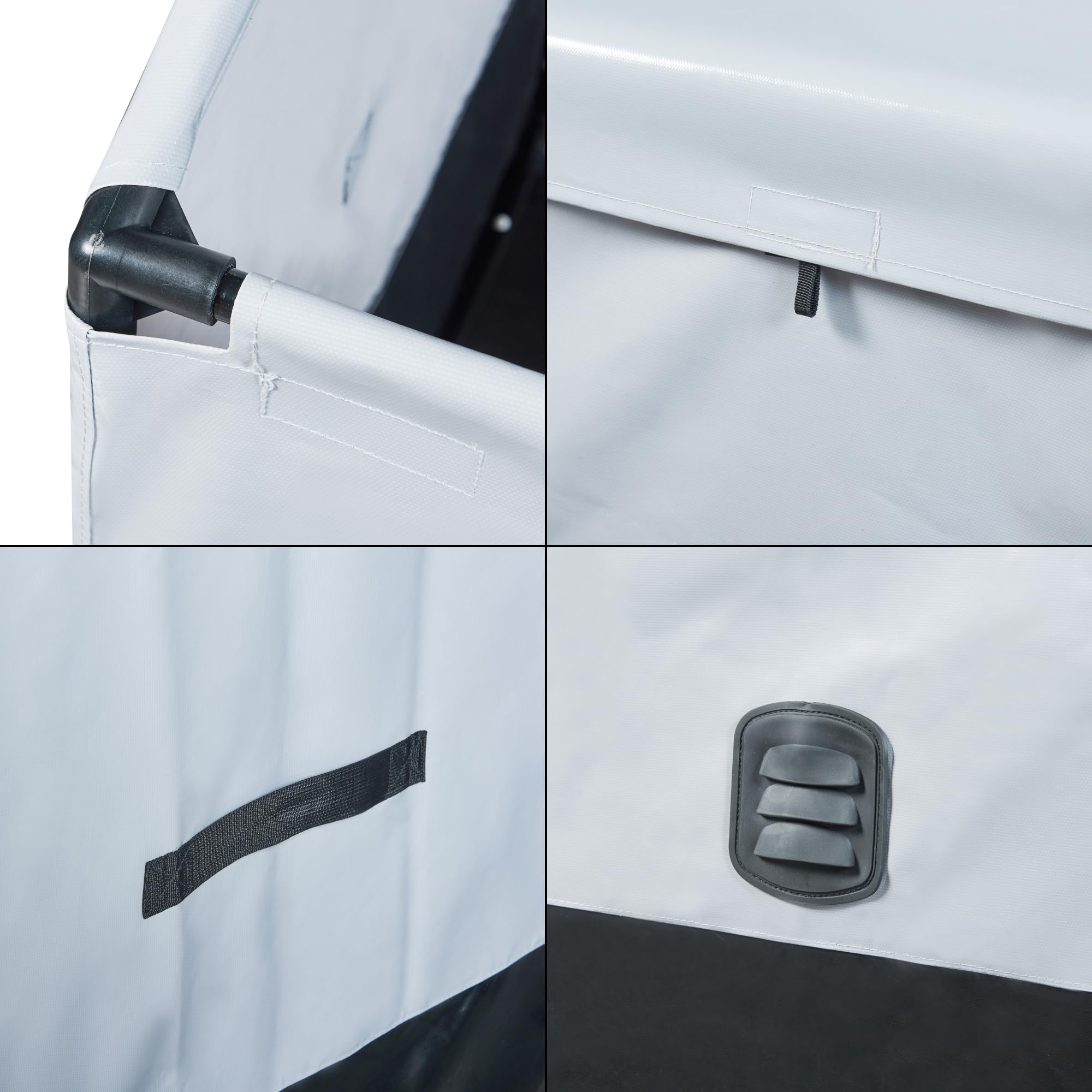 casa.pro Baule da Esterno Impermeabile 850 L Grigio/Nero