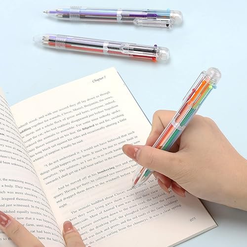 Miniatura 3 de 50 bolígrafos retráctiles 6 en 1 para oficina, suministros escolares, estudiantes, niños (0.5mm0.020")