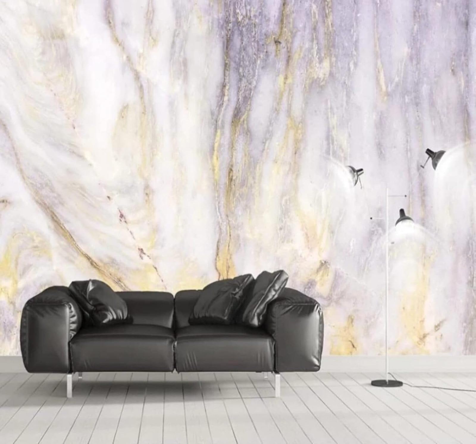 Wallpaper-3D-Xlm 250Cm×170Cm(B×H) Abstract Minimalist Marble Effect Pattern Unique 3D Wallpaper Easy Install Feature Office Living Room Sofa Bedroom Tv Background Wall Decoration-250Cm×170Cm