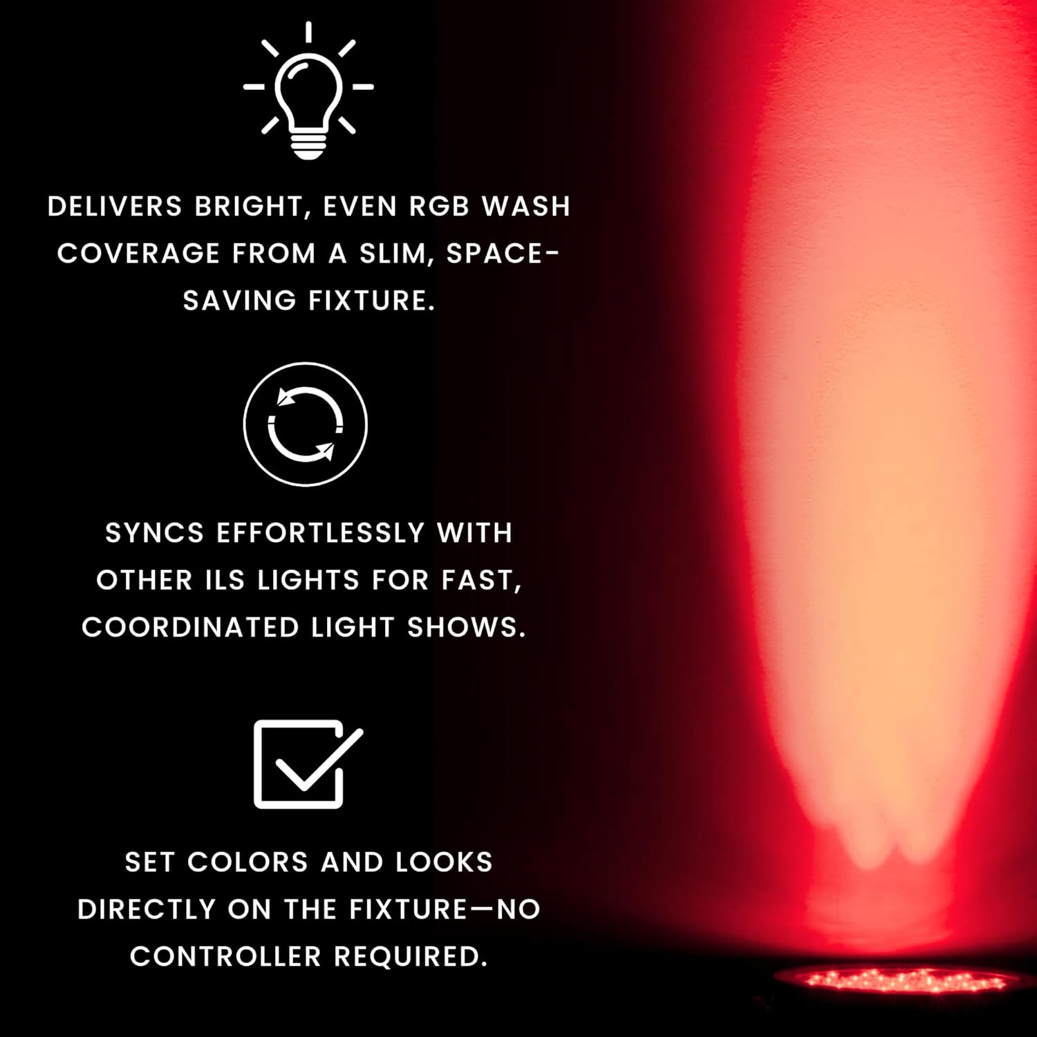CHAUVET DJ – Slim Par 56 Ils Compact Led Wash Light | 108 RGB LEDs for Color Filled Output | Ils Compatible Coordinated Shows | On Fixture Color Control Without DMX | Power Linking Capability