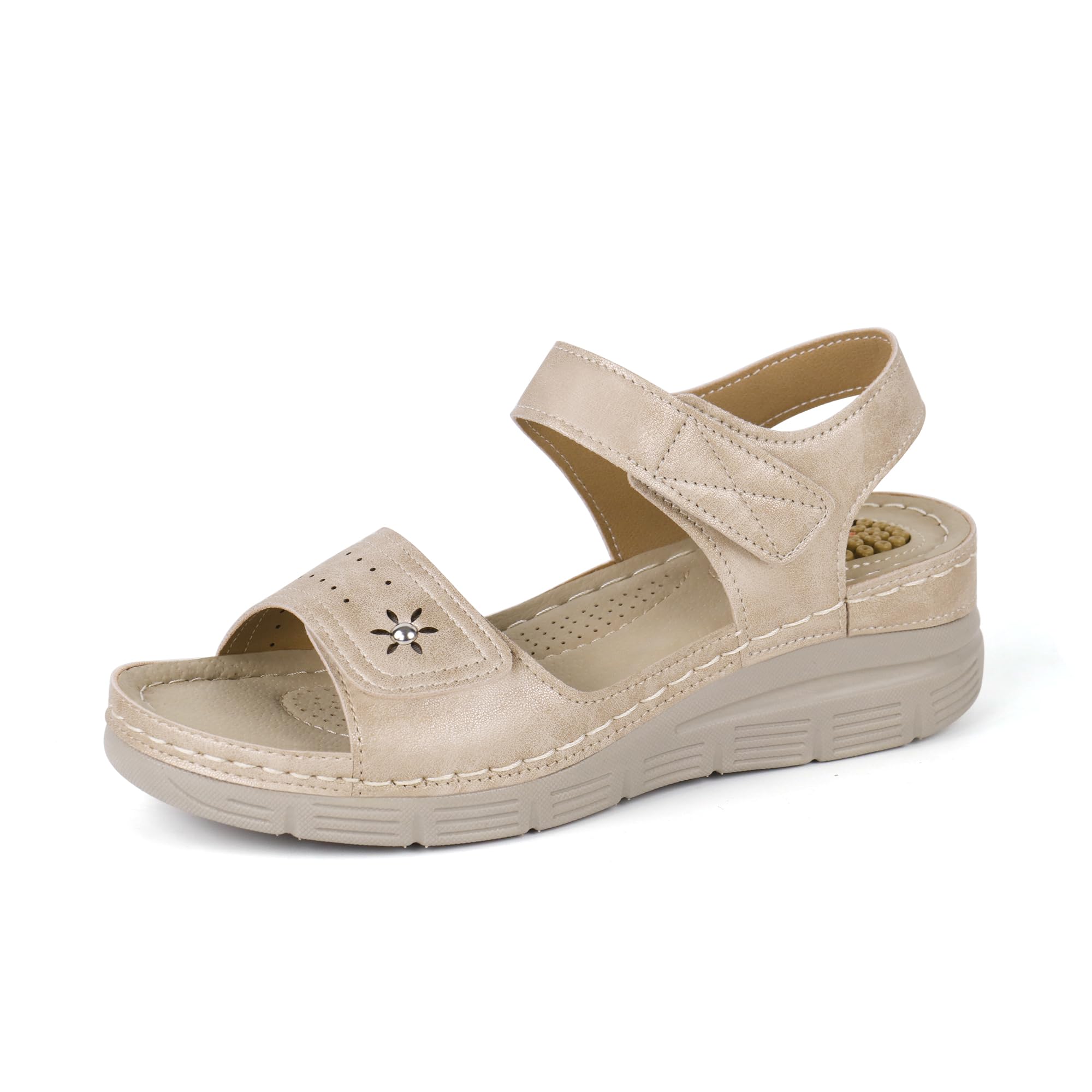 JABASIC Women Comfortable Sandals Orthotic Walking Sandals Orthopedic Arch Support Sandals