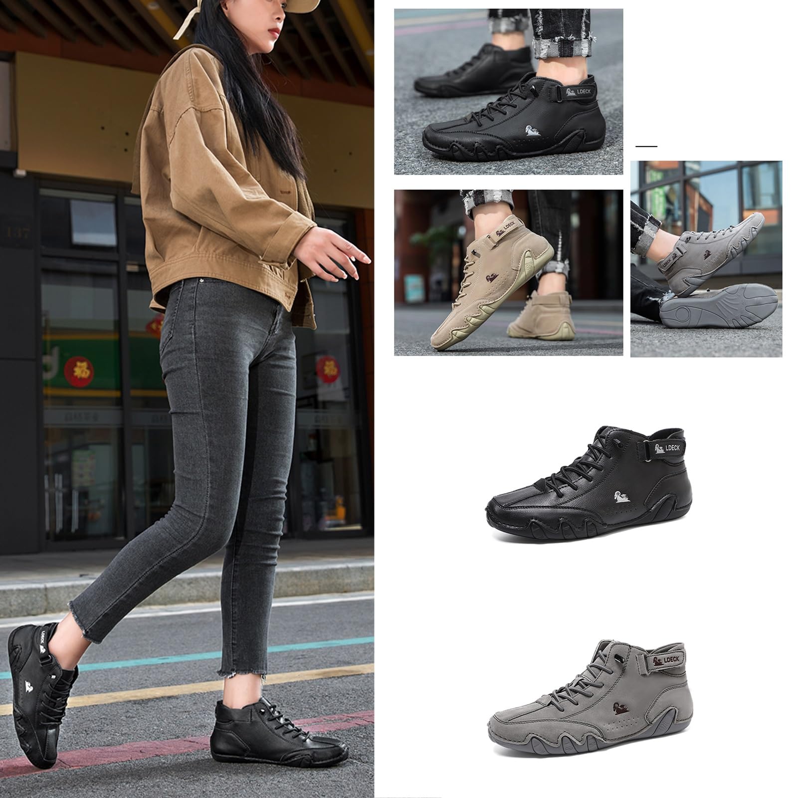 Chaussures orthopédiques imperméables et respirantes Vogldeck for hommes et femmes – Chaussures de pieds nus faites à la main, légères et décontractées, idéales for la randonnée(Noir,37 EU)