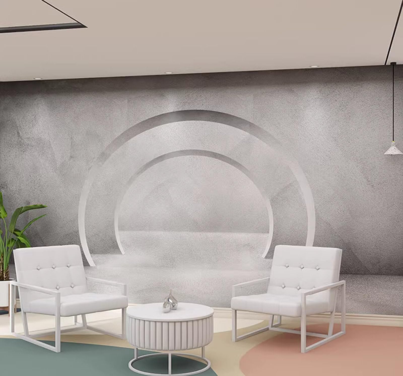 Wallpaper-3D-Xlm 150Cm×105Cm(B×H) Abstract Three Dimensional Geometric Visual Extension Industrial Style 3D Wallpaper Easy Install Feature Office Living Room Sofa Bedroom Tv Background Wall Decoration-150Cm×105Cm