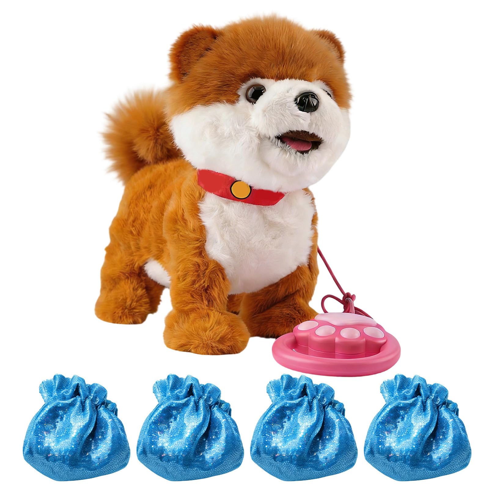 Peluche interattivo per animali domestici elettrico Cane parlante / gatti con voce mimica per bambini Divertimento per bambini Gattonare Apprendimento giocattolo elettronico Peluche per animali da