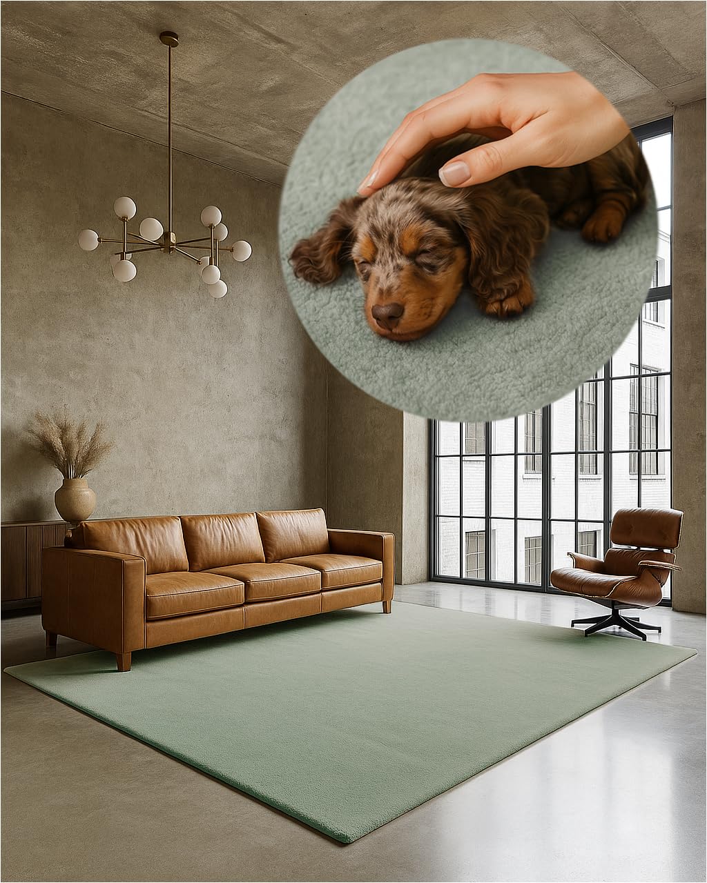 TEXMAXX Weicher Kurzflor Teppich Wohnzimmer mit rutschhemmender Rückseite - Verschiedene Größen und Farben