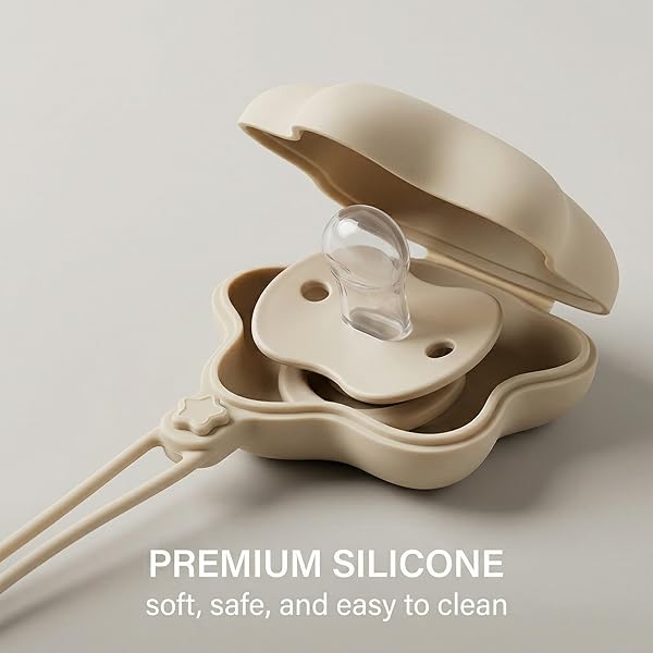 GXGM Silicone Dummy Holder, Travel Dummy Holder, Dummy Case for Children, Practical Dummy Box - 3