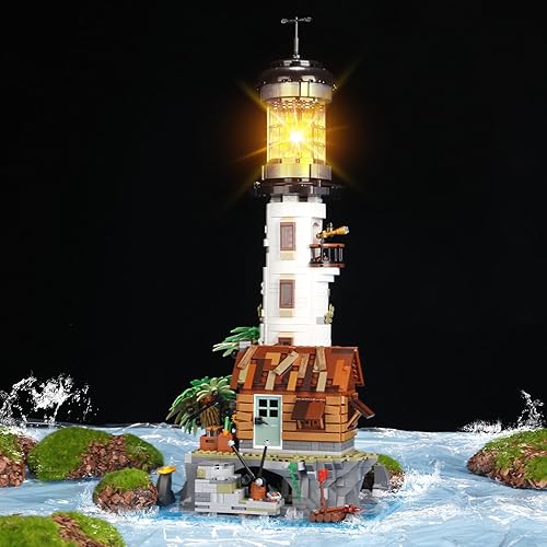Miniatura 6 de 2340 piezas de juguetes de bloques de construcción de faro ideales (diseño original, incluye LED), casa de luz de arquitectura creativa con juego de