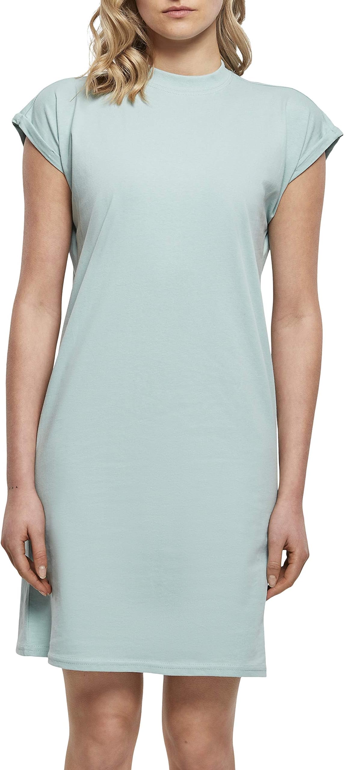 Build Your BrandWomen's Ladies Turtle Extended Shoulder Dress Casual Dress