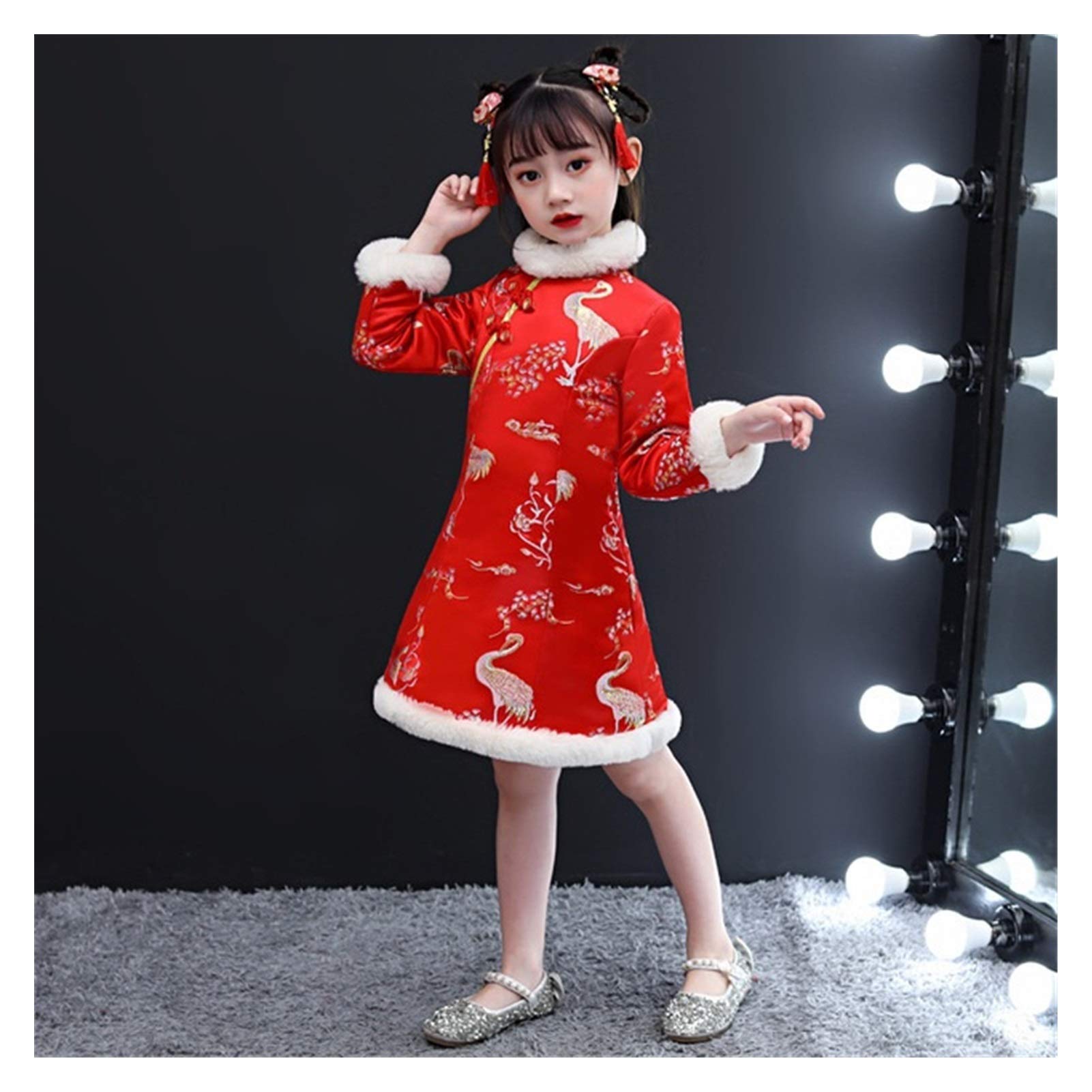 Youpin New Year Cheongsam Dress Girls Chinese Traditional Dress Cheongsam |  Desertcart Seychelles, image size:1601x1601