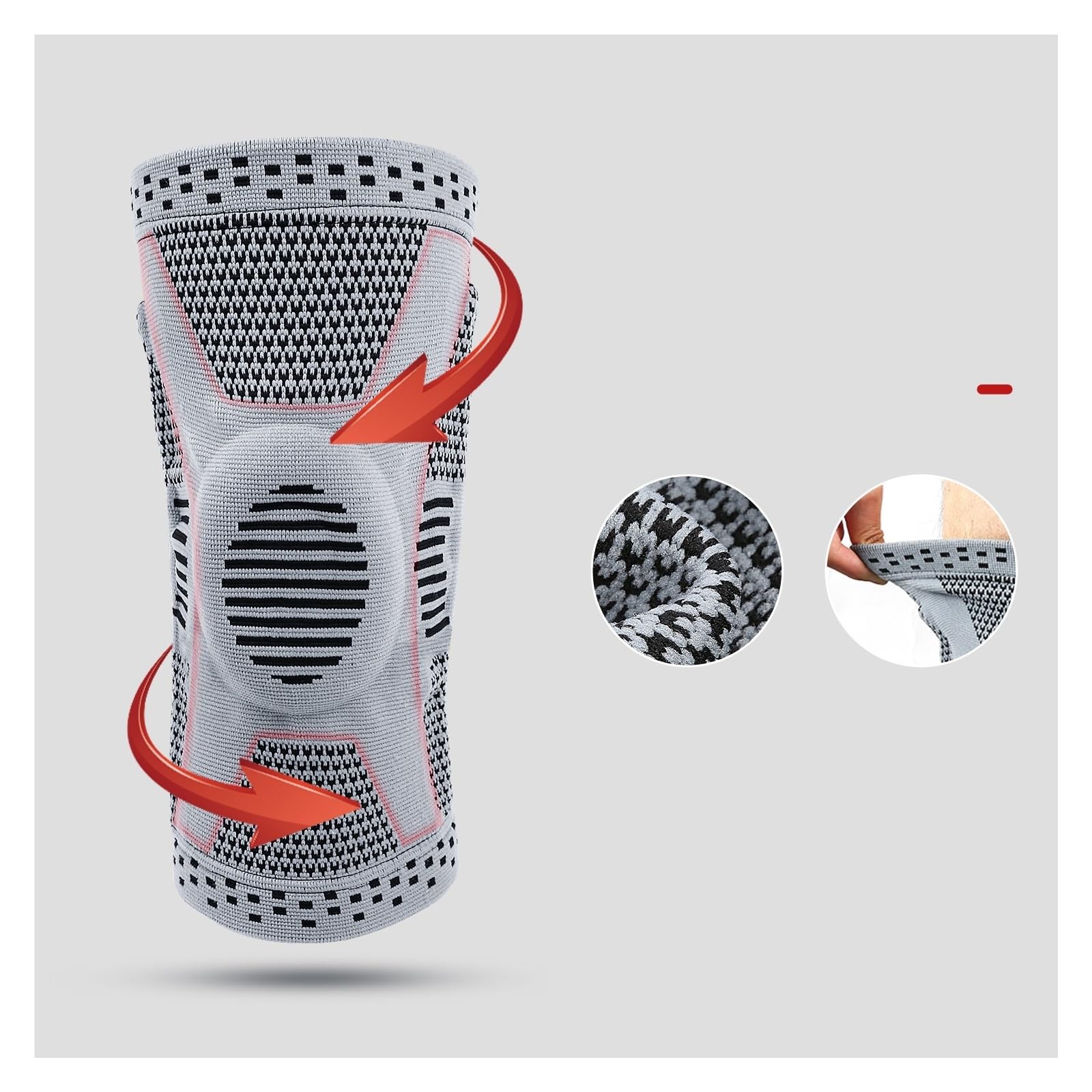 Genouillère 1 Paire de genouillères de Protection en Silicone for Le Sport, genouillères de Protection for la Course, Le Basket-Ball, Le Football(Black,XL)