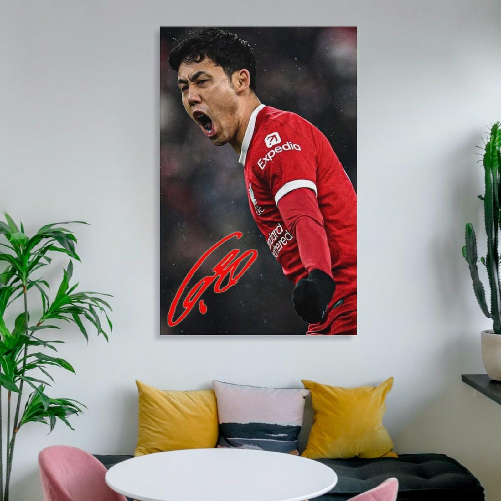 Amazon.co.jp: 遠藤航直筆サイン入り著名人スポーツポスター (15 アートパネル遠藤選手