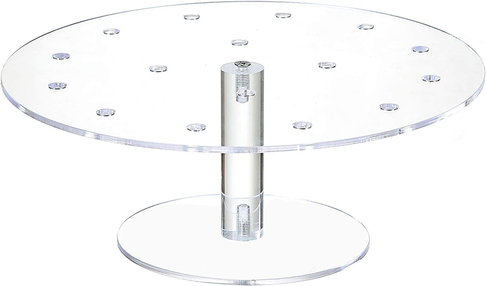 Clear Round Acrylic 16 Holes Push Pop Cake Stand for Party, Wedding, Bakery (9.44'' of Diameter)